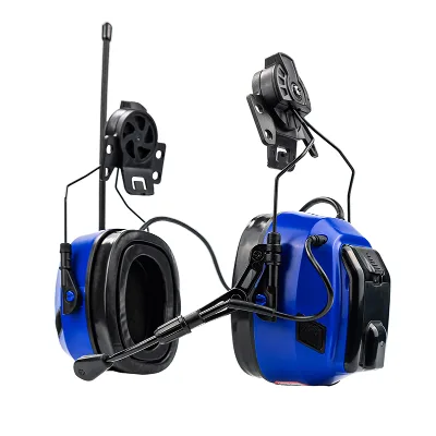 Rechargeable Noise Reduction Safety Ear Muffs 2000mAh Battery Industrial Hearing Protection Headset with Talk Mic
