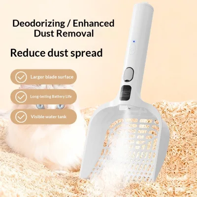 Long-handled Cat Litter Scoop Large cat Poop Scoop Litter Box Large Scoop with Fine Holes Pet Supplies Visible Water tank