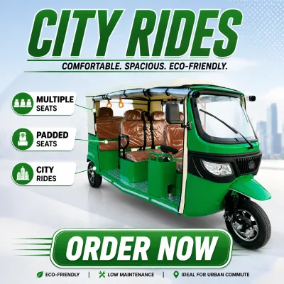 Comfortable Electric Three Wheeler Taxi With Rain Cover for Tourism Transport Electric Tricycle Taxi Business Large Capacity