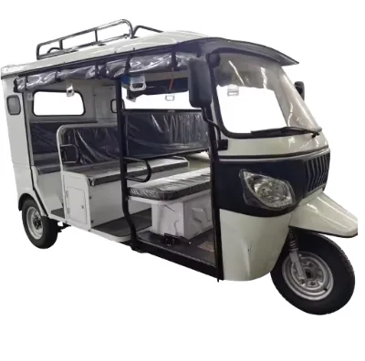 Open-Body 2 kW Motor Electric Tricycle Taxi Passenger Car with Open Body for Urban Commute