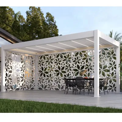 Aluminum Gazebo Custom Size Weather Resistant Modern Outdoor Pavilion for Home Garden Backyard Space