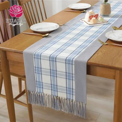 HT-TC-Z028-13inch*108inchHigh quality checked table runners