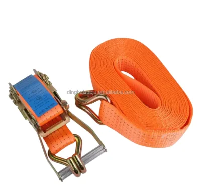 Transportation Tie Down Spanzet Binding Tightening Straps 1 Inch 25mm 800kgs Orange Ratchet Buckle Straps