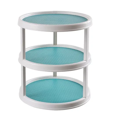 Modern Kitchen Plastic Organizer Rack Rotating Storage Shelf Multi-Function Spice 360 Rotating Cruet Rack