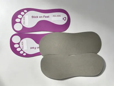 Disposable Strapless Sticky Slippers (Wood Pulp) Lightweight Anti-Slip for Hotels Homestays Guesthouses Travel Business SPA