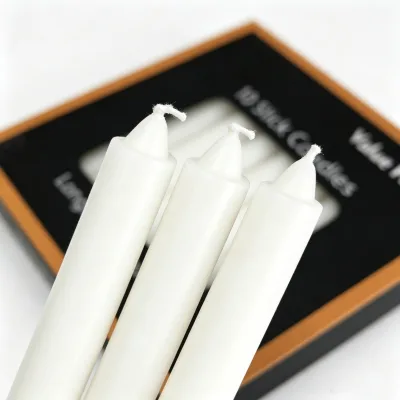 Wholesale White Plain Smokeless Paraffin Wax Pillar Stick Candles for Birthdays & Valentine's Day Home Decoration in Nigeria