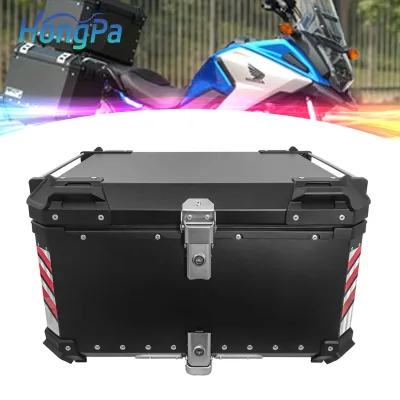 Aluminum Alloy Motorcycle Rear Box Black Waterproof Motorcycle Top Box