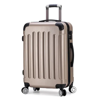 Customized 20 Inch Large Capacity ABS Business Trolley Suitcase Waterproof Spinner Wheels Zipper Factory Price for Men's Luggage