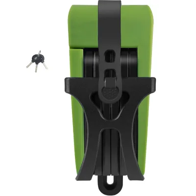 YH3583 Folding Bike Lock, High Security Anti-Theft Compact Bicycle Chain Lock for Mountain & Road Bikes, Green