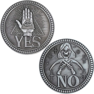 Yes No Decision Making Coin Commemorative Coin Souvenir Gift Game Decision Token Coin