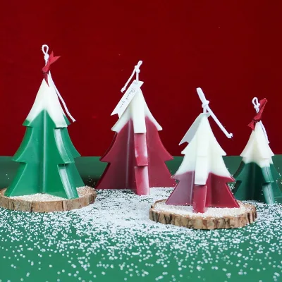 Christmas Tree Candle Mold INS Wind Cross Christmas Candle Mold Festival Atmosphere Candle Mold