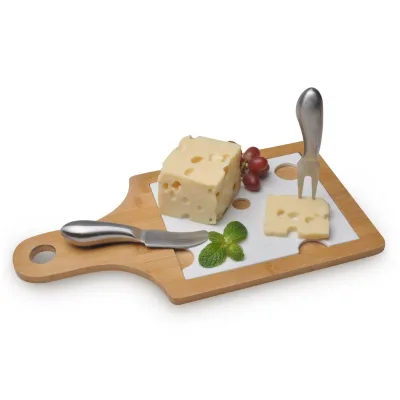 Household Table Decoration Rectangle Cheese Cutting Board Set With Knives for Restaurant Hotel Use