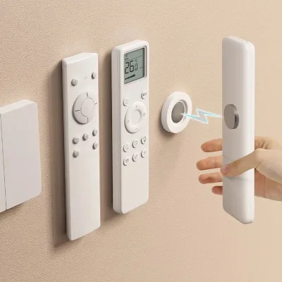 Magnetic Remote Control Holder Air Conditioning Remote Control Wall Storage Magnetic Hook Non Perforated Magnetic Buckle