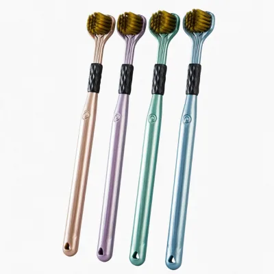 Customizable LOGO Electric Plastic Soft Hair U-shaped Three-sided Adult Wrap 360 Degree Tongue Brushing Oral Care Toothbrush
