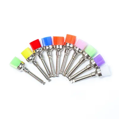 Medical Disposable Colorful Nylon Latch-Type Flat Head Prophy Brush