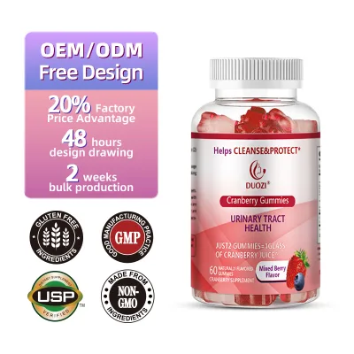 OEM Cranberry Supplements for Adult Beauty & Urinary Tract Health Natural Gummy Candy 3-Day Shipping