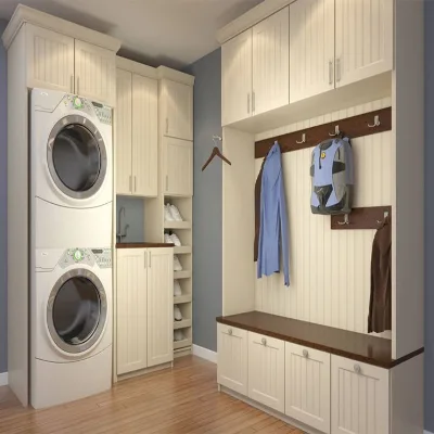 Modern Simple Design Eco-Friendly Lacquer Multifunction Laundry Cabinet With and Dryer & Hinge