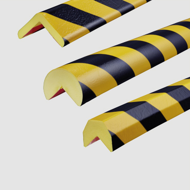 Yellow Black Adhesive Back Equipment Machine Wall Corner PU Foam Protector Guard