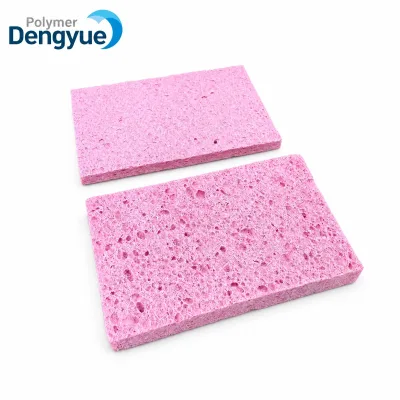 Eco-friendly Compressed Wood Pulp Cellulose Sponge Multi Color Absorbent Expanding Facial Wash Pad