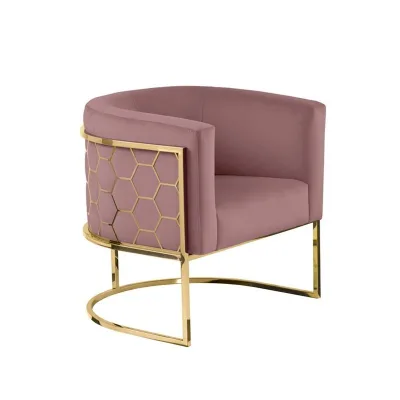Nordic Style Iron Flannel Single Sofa Chair Exclusive for High-End Business Reception for Sales Office Waiting Environments