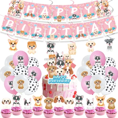 Nice Dog Birthday Party Supplies Puppy Dog Birthday Party Decorations for Pet Theme Party Decorations