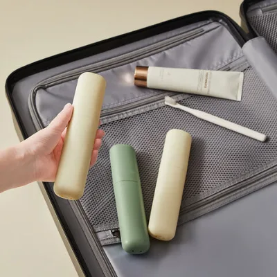 Premium Quality PP Plastic Travel Portable Toothbrush & Toothpaste Holder Portable storage cases
