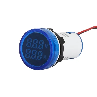 Round Dual Display LED Voltmeter Ammeter Panel Indicator Best Price for Industrial Control System