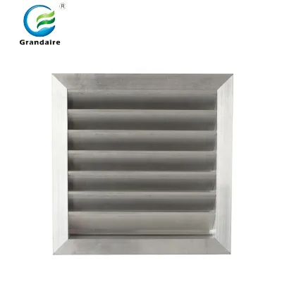 HVAC Aluminum Square Anodized Weatherproof Louvre Wall Louver Air Vent with Graphic Design