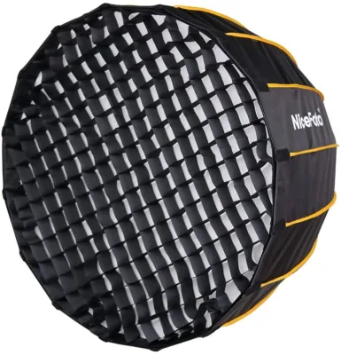 NiceFoto 27.5 Inch/70cm Quick Setup Deep Soft Box with Honeycomb Grid and Bowens Mount Parabolic Soft Box