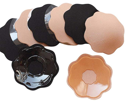 Promotional Style Reusable Adhesive Nipple Coverings Sponge Sticky Invisible Pasties for Tanning Women's Breast Petals Intimates