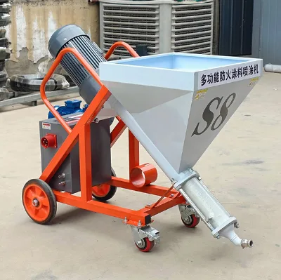Multi Functional Anti Cracking Mortar Real Stone Paint Putty Steel Structure Tunnel Fireproof Coating Spraying Machine
