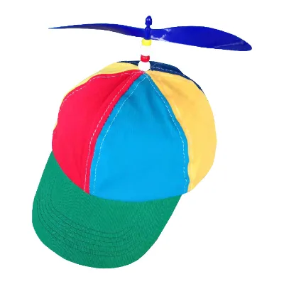 1 Pc Helicopter Propeller Baseball Hats Colorful Patchwork for Parades Costume Events Halloween and More