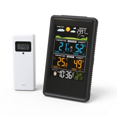 Wireless Weather Station with LCD Display Mini Digital Household Thermometer Humidity Meter Temperature & Weather Forecast Tool