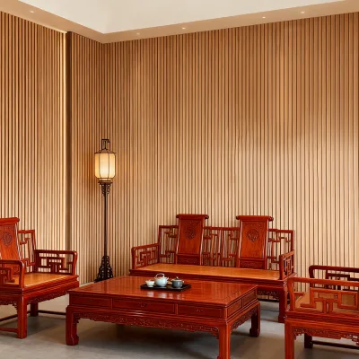 Anti Mildew Thermal Insulated WPC Wall Cladding Durable Decorative Wall Panel Rustic Home Interior WPC Wall Cladding for Hotel