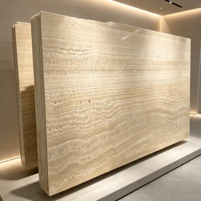 Natural Italian Roman Cave Stone Customizable Hotel Lobby Modern Polishing Craft Style Dining Table Living Room