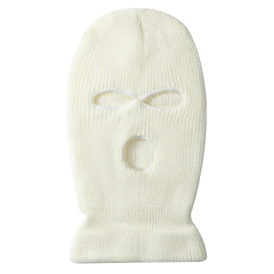 Custom Embroidery Solid Color Acrylic Ski Mask Balaclava With 3 Holes for Winter Sports
