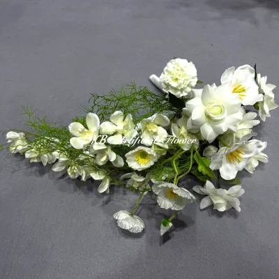 Wedding Hand Bouquet Flower White Green Waterfall Water Droplet Style Bridal Bouquet Wedding Photography Flowers Home Decoration
