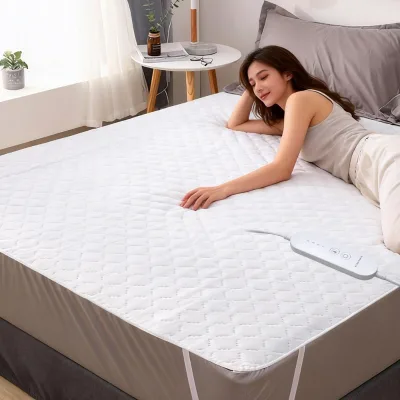 Quilted Warm Electric Blanket for Bottom Bunk, Washable, Constant Temperature & Timer