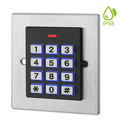 Access Control Door Keypads 125KHz EM Card Waterproof Metal Case, Embedded Keypad Access