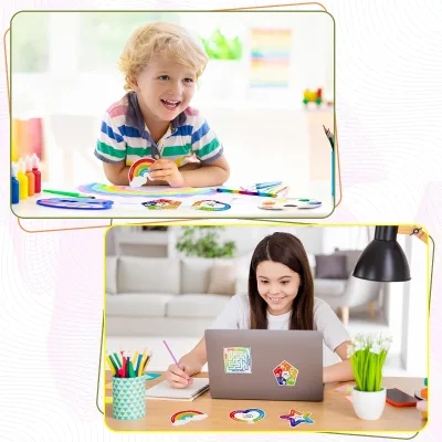 Textured Anxiety Sensory Stickers for Mindfulness Fidgeting with 9 Styles Bright Color Durable PEVA Material