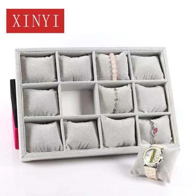 High-Grade Full Ice Flower Velvet Watch Bracelet Jewelry Display Stand Loose Bead Storage Tray