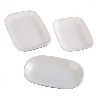 Ceramic Porcelain Square Dinnerware Plate Microwave Safe Modern Minimalist Design for Hotel Meals Coffee Oil Dish Towel Tray