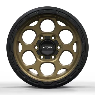 Custom 6061 Aluminum Alloy Wheel 17/18/20/22/24 Dark Gold Finish Multi-Spoke Design Forged Wheels for off Road