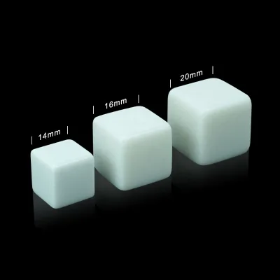 Hot Sell Different Size Blank White Dice with Straight Corners Acrylic square Cube for Games and Teaching