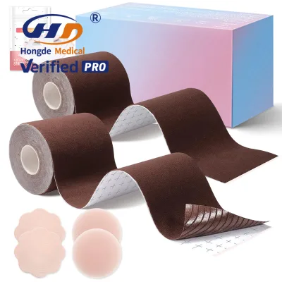 Boob Tape Roll Breast Lift up Bra Tape Waterproof Stacky Pasties Reusable Uplift Breasts Invisible Boob Tape