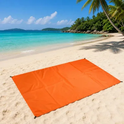 Ultralight Waterproof Ripstop Picnic Mat Foldable Pouch Sand Proof Beach Camping Mat Hiking Outdoor Portable Pocket Beach Mat