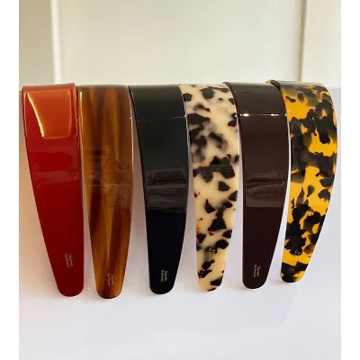 Fashion Wide Brim Acetate Hairband Tortoiseshell Acetate Headband Vintage Leopard Hairband Wholesale
