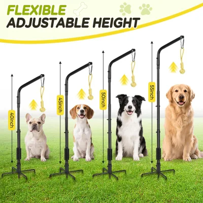 USMILEPET Ironwork Garden Pet Metal Outdoor Toy Interactive Exercise Game Resistant to Biting Adjustable Height Pet Toy for Dogs