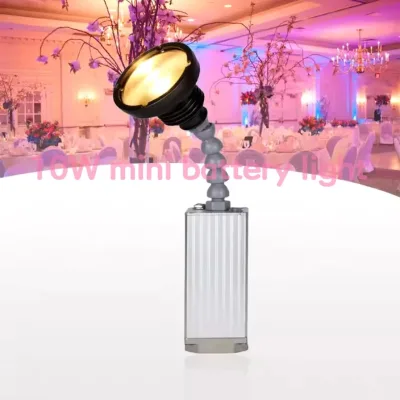 10w Mini Wireless Battery Powered Led Uplight Spot Light for Wedding Events Party Dj Disco Stage Lights