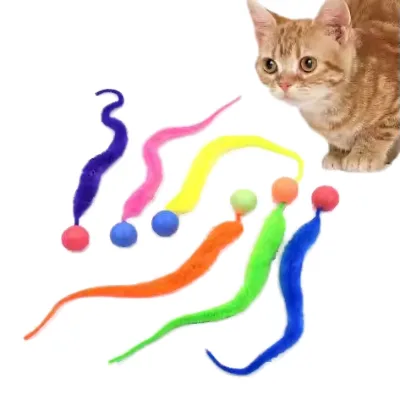 Interactive Rubber Eva Ball Magic Worm Ball Medium Cat Chew Toys Fun Jumping Exercise with Dad's Claw Design